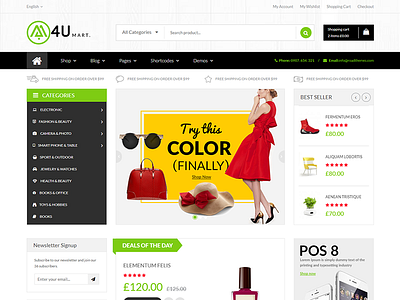 M4U - eCommerce Bootstrap 4 Template bootstrap4 clean clothes digital ecommerce electronic fashion shop food furniture hightech html5 modern responsive retail shop