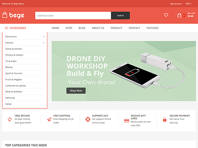 Bege - Electronics Shopify Theme