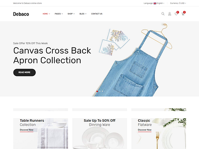 Debaco - eCommerce Bootstrap 4 Template bootstrap 4 catalog fashion html ecommerce html store kitchen modern design multipurpose online store shoes shop shop store web shop