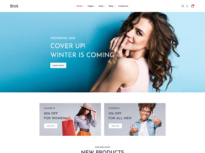 Brot - Fashion Shop HTML Template accessories bootstrap boutique clean clothes clothing ecommerce elegant fashion fashion html fashion instagram fashion product fashion trend html5 lifestyle minimal modern online store responsive shopping