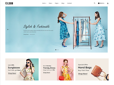 Olson Ecommerce Bootstrap 4 Template bootstrap boutique clean clothes clothing shop clothing store fashion fashion blog furniture html5 multi layouts multipurpose online store page builder responsive shopping store