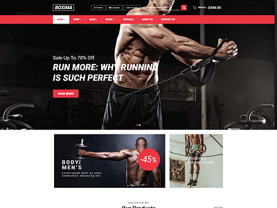 Boxima Gym Fitness Equipment Store Html Template bootstrap4 clean color swatches digital ecommerce fashion gym html5 modern design online store responsive retail shop store tools ecommerce