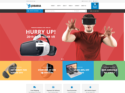 Jobaria Electronics Store Html Template accessories bootstrap digital ecommerce electronic html electronics electronics store gadgets gaming device high tech html html5 online shop responsive shop store technology store