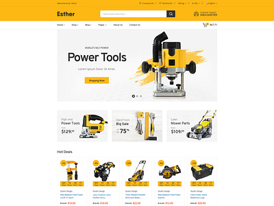 Esther - Tools & Accessories Store HTML Template accessories auto parts automotive bike parts bootstrap car accessories car part car store ecommerce html html5 mechanic modern online store responsive shop spare parts