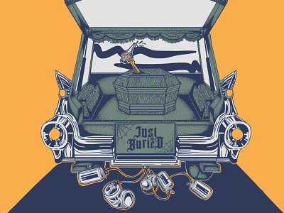 Just Buried art artcover back from the dead buried dead illustration just married music rock rock band royale republic