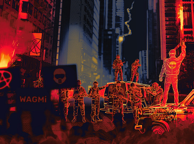 Kryptorian riot Scene art blockchain castanea conceptart crypto illustration nft videogame