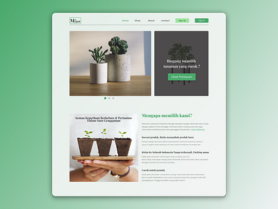 Landing Page - Plant Shop design home homeplant icon landingpage plants plantshop typography ui ux website