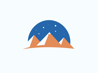 Pyramids Night elassal first hello dribbble icon illustrator night pyramids shot vector