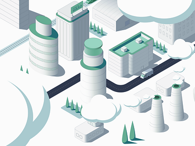 Building 2.5D_3 2.5d affinitydesigner green illustrations isometric vector