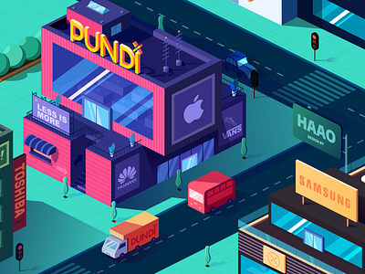 Buiding 2.5D 2.5d affinitydesigner buiding car design illustrations isometric vector 轴测图