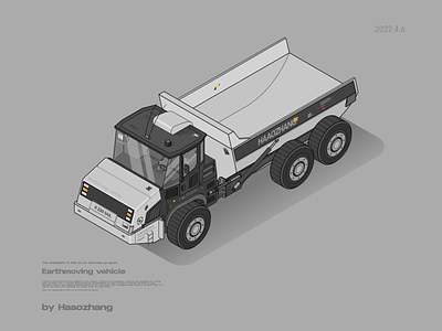 Earthmoving vehicle 2.5d earthmoving vehicle illustrator illustur vehicle 轴测图