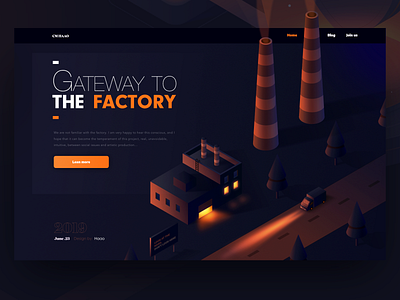 To the factory affinitydesigner factory illustrations illustrator isometric orange truck web