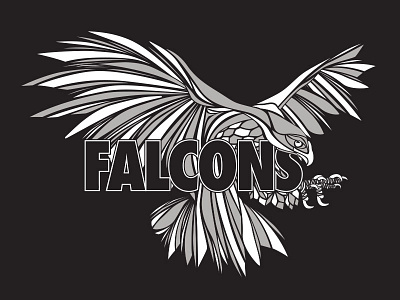 Newcastle Falcons Print colour design detail graphic illustration logo print screenprint shape sport tshirt vector