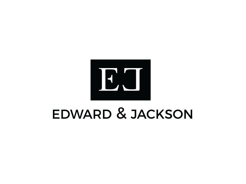Edward & Jackson Logo blackandwhite branding creative design gif graphicdesign icon jewellers letters logo simple type