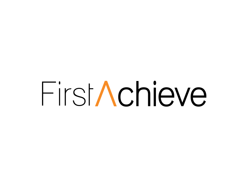 First Achieve Logo branding company creative design graphic illustrator logo new recruitment type vector