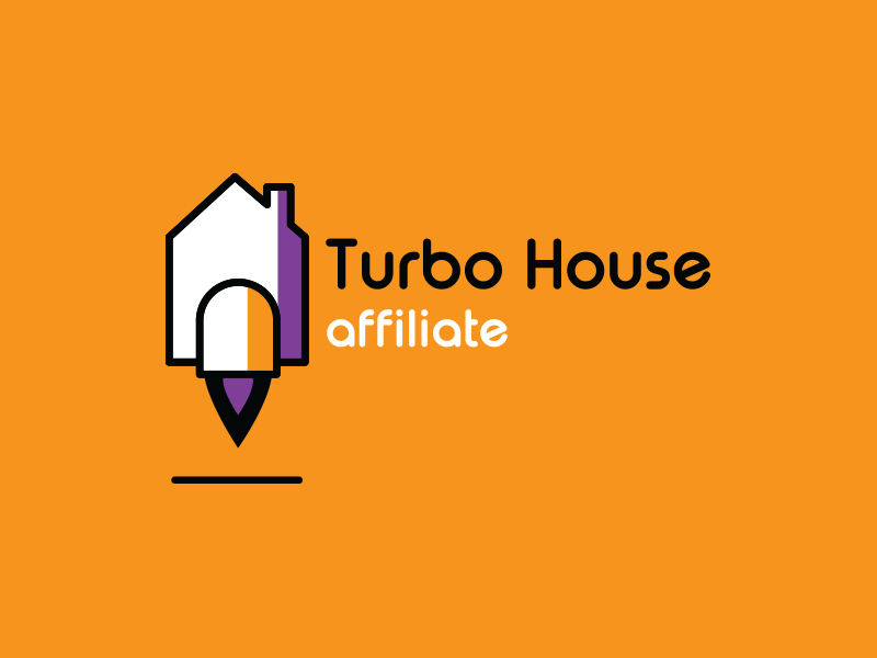 Turbo House Affiliate Logo affiliate branding colour creative design gif graphicdesign house icon logo rocket simple