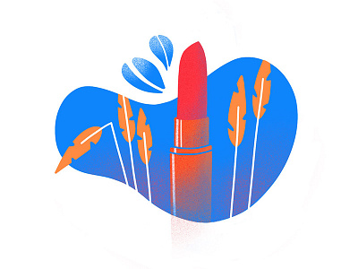 Bright Summer Lipsticks bright colour creative flat design graphic illustration ipad make up procreate shading shape style