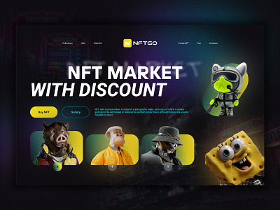 NFT Market Concept - UX/UI design graphic design interface ui