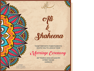 Wedding Card Design card graphics print