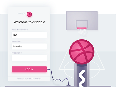 Hello Dribbblers! app dribbble hello illustration login welcome