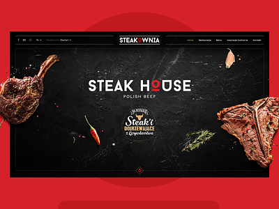 Steakownia - Steak House branding dark ui design food meat steak steak house steakownia ui ux webdesign webpage website wordpress