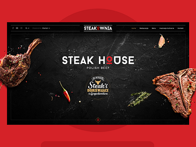 Steakownia - Steak House branding dark ui design food meat steak steak house steakownia ui ux webdesign webpage website wordpress