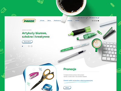 Paxer Website coffee pencil stationery ui ux webdesign webpage website wordpress