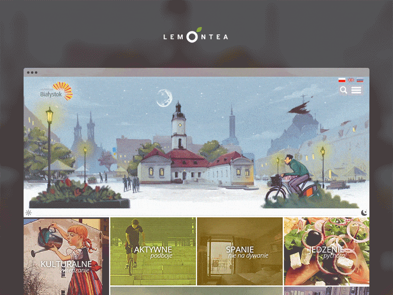 Visit.Bialystok.PL Website Design animation art bialystok design digital illustration ui uidesign ux uxdesign vector web