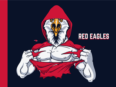 Red Eagles design eagle eagle logo eagles illustration poster red red eagles vector