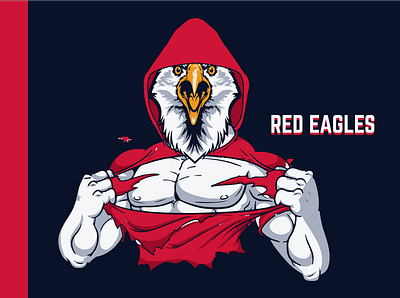 Red Eagles design eagle eagle logo eagles illustration poster red red eagles vector