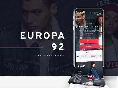 Europa92 - online fashion store clothes design process design thinking ecommerce interaction design jeans online store ui usability ux