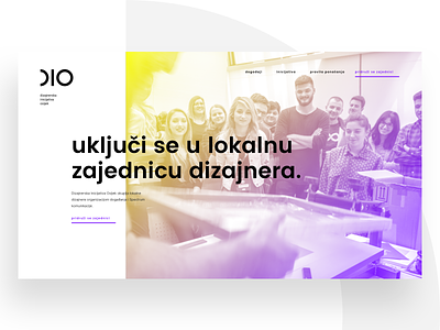 DIO - Dizajnerska Inicijativa Osijek design community design initiative icon design responsive design typography user experience user interface