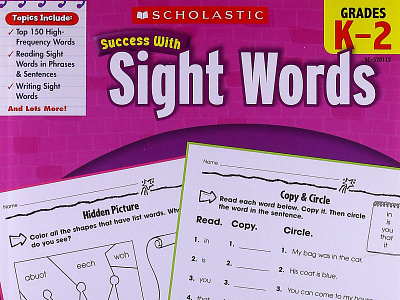 [EBOOK] Scholastic Success with Sight Words books branding design icon illustration logo typography ui ux vector