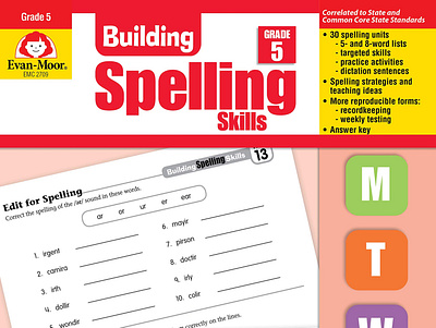 [EBOOK] Building Spelling Skills: Grade 5 books branding design icon illustration logo typography ui ux vector