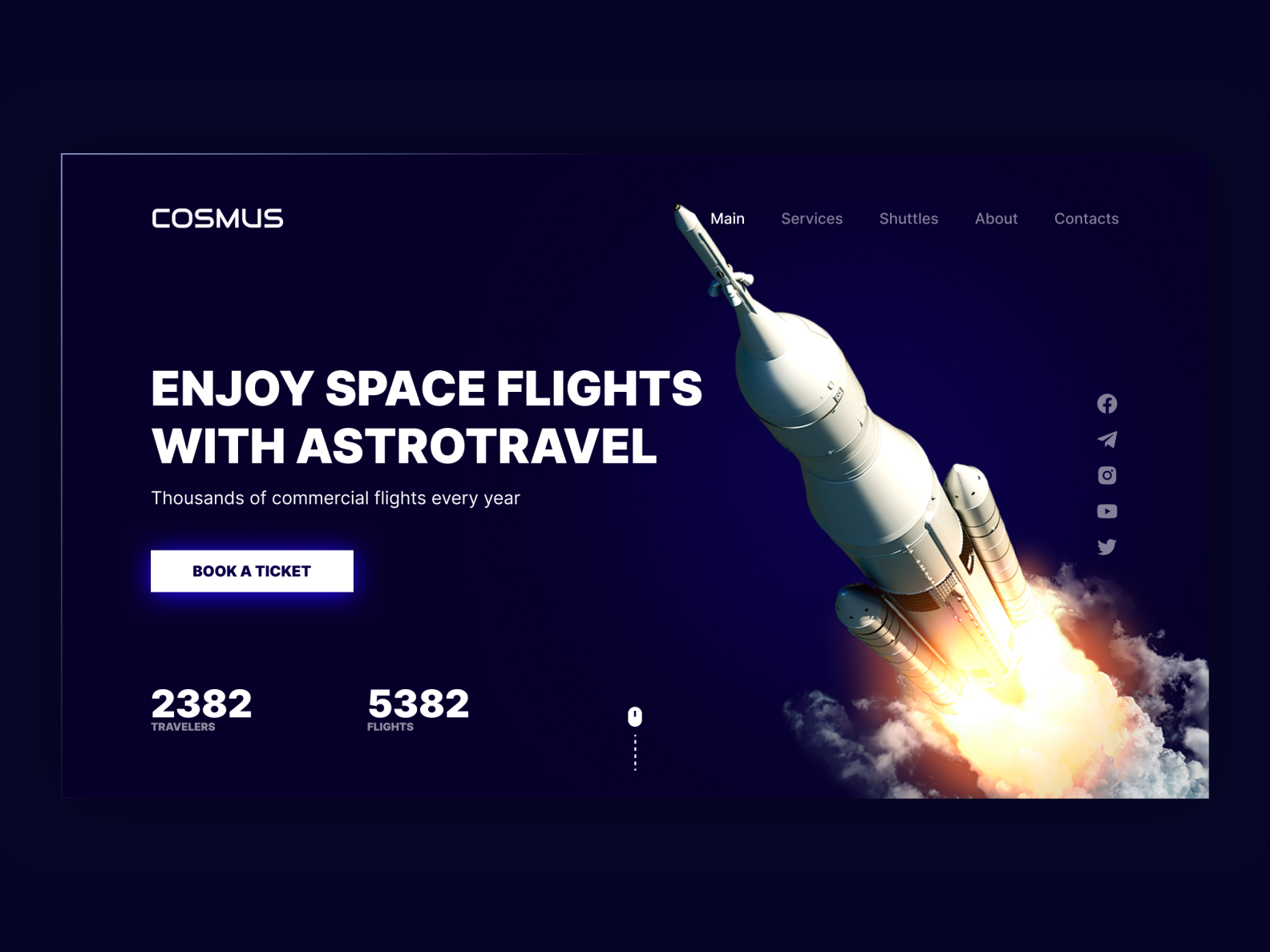 Space Flights UI by Jaloliddin M. on Dribbble