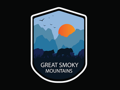 Great Smoky Mountains Illustration animation branding design graphic design great smoky mountains illustration logo motion graphics vector