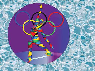 Weekly warm up - Winter Olympics - Figure Staking 1 badges design dribbbleweeklywarmup. graphic design illustration