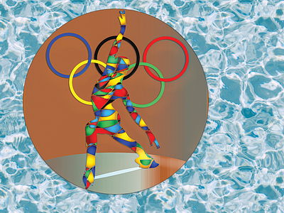 Weekly warm up - Winter Olympics - Figure Staking 2 badges design dribbbleweeklywarmup. illustration