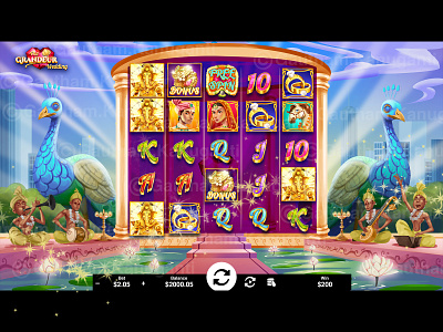 Slot game - The Grandeur Wedding. cartoon casino character igmaing illustration reels slotgame slots symbols