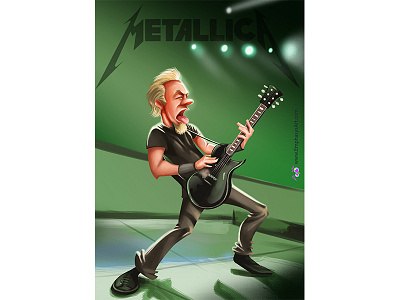 Metallica-James Hetfield band cartoons jameshetfield metallica music poster rockmusic rockstar