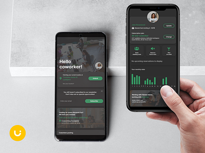 Coworking app app design typography ui ux
