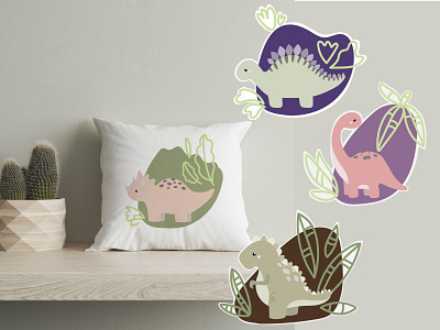 Little roarr - set of prints with dinosaurs