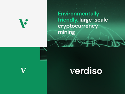 Logotype Verdiso Cryptocurrency mining branding cryptocurrency design energy green identity logo logotype mining mobile visual