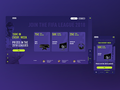 FIFA 2018 2018 app application deskop fifa league mobile prizes web