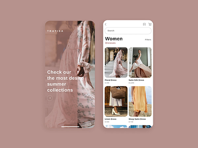 Fashion App after effects animation app art clothes color concept design fashion fashion app icons iphone x mobile motiondesign navigation pink products ui women