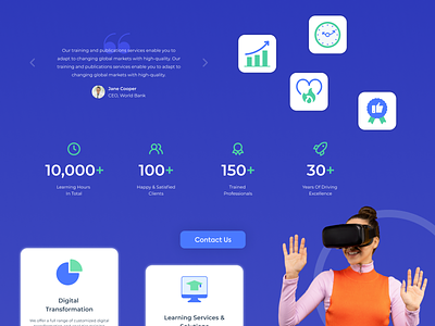 Component Library of the $10 Landing Page classes components design system free download icons illustrations landin page landing page design learning learning management system library stock virtual