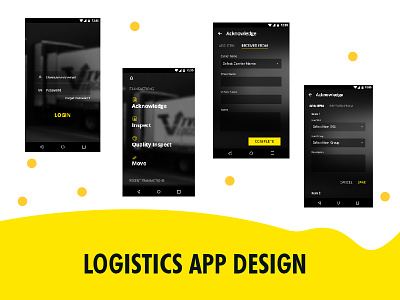 Mobile App Design app design black user interface yellow