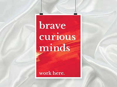 Big Brave Minds Office Poster artwork illustration motivation office poster workplace