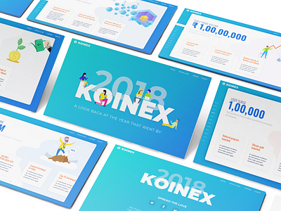 Koinex Year In Review blockchain design illustration layout poster ui ux year in review