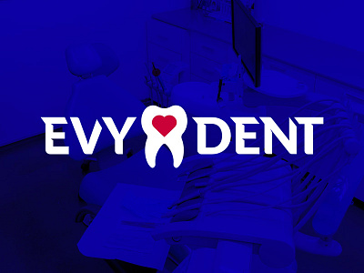 EvyDent logo design dental clinic heart logo tooth